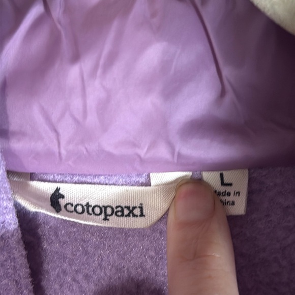 Cotopaxi girls purple striped zip up fleece size large - Picture 4 of 6